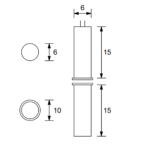 Sensor magnético empotrable para puerta de madera exterior