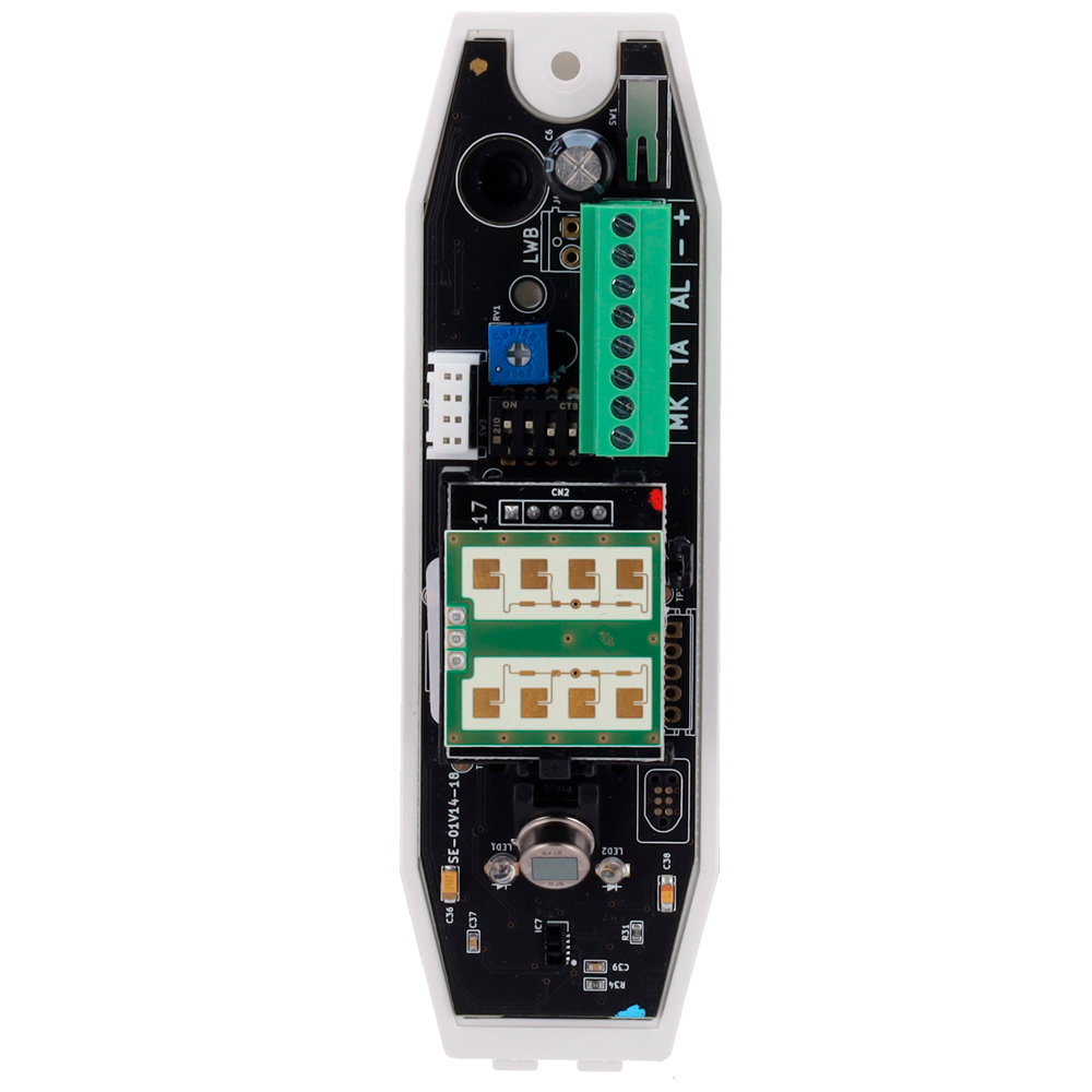 Detector de movimiento exterior para alarma cableada con antimasking
