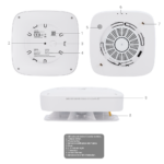 Detector de humo, termovelocimétrico y CO – Baterías reemplazables – Inalámbrico 868 MHz Jeweller – Sirena 85 dB incorporada – Certificado EN 14604